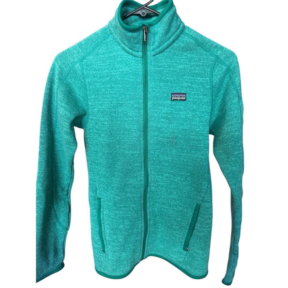 Patagonia Women’s XS Full Zip Fleece Jacket Teal Green Better Sweater Style